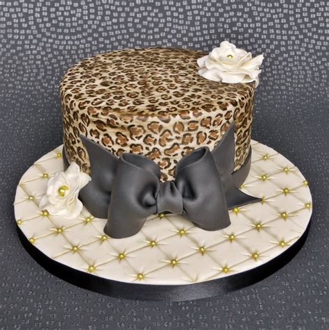 Leopard Print Birthday Cake - CakeCentral.com