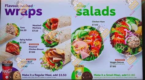 Subway Menu with Prices: Subway Singapore Menu Updated 2024