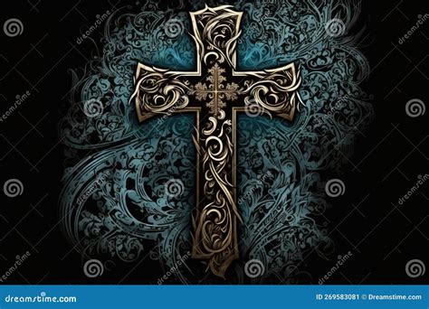 Cross Wallpaper Faith Illustration Design Art. Stock Illustration - Illustration of wallpaper ...