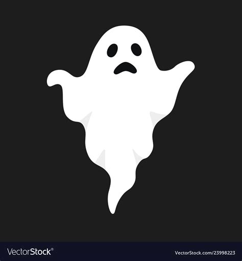 White ghost halloween Royalty Free Vector Image