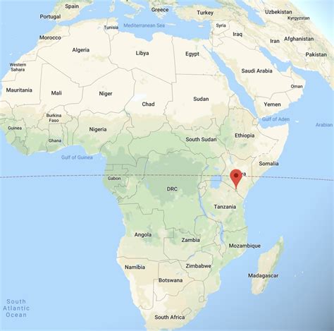 Map Of Africa Showing Mt Kilimanjaro - United States Map