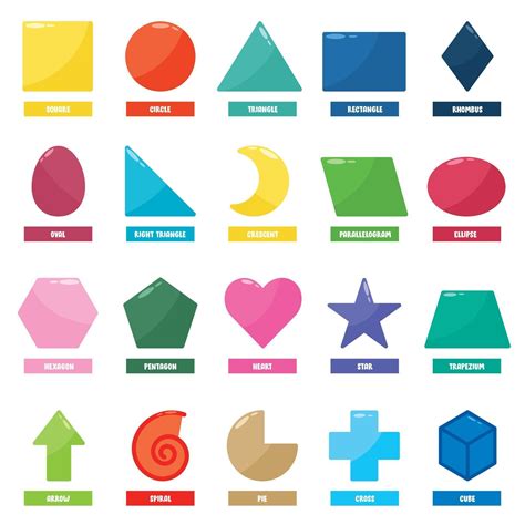 Set Of Basic Geometric Shapes 2539359 Vector Art at Vecteezy