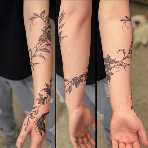 Flower Tattoo Design #uniqueflowertattoo | Vine tattoos, Around arm tattoo, Sleeve tattoos for women