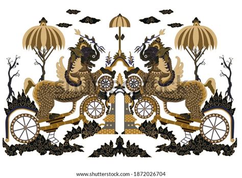 Singa Barong Batik Cirebon West Java Stock Illustration 1872026704