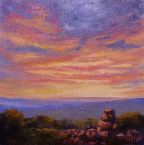 Sunset sky oil on canvas - Art Lovers Australia