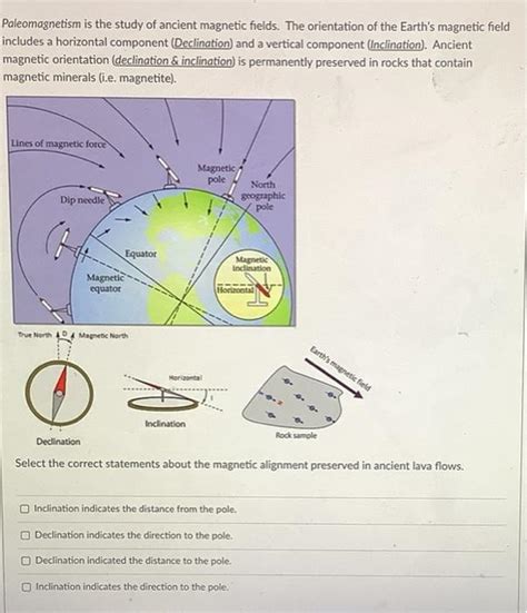 Solved Paleomagnetism is the study of ancient magnetic | Chegg.com