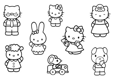 36+ Coloring Pages Hello Kitty And Friends | Free Wallpaper