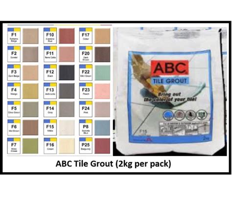 ABC TILE GROUT ORIGINAL /TILE GROUT (2 KG)(DIFFERENT COLORS) | Lazada PH