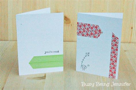 Super Simple Washi Tape Cards Tutorial - Busy Being Jennifer