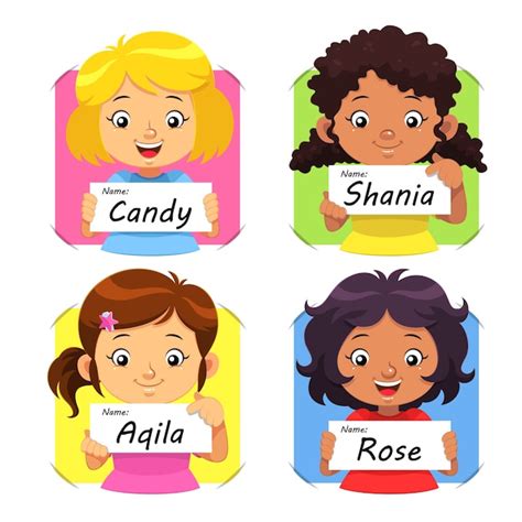 Premium Vector | Girls name