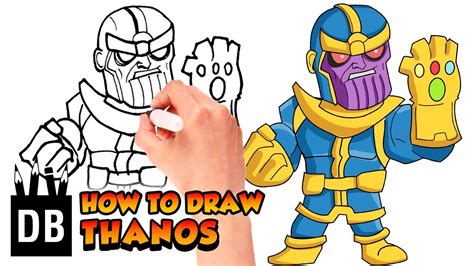 Wefalling: Thanos Cartoon Drawing Easy