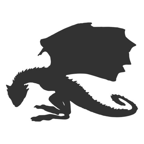 Dragon Side View Silhouette PNG & SVG Design For T-Shirts