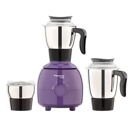 Butterfly Mixer Grinder Opal 750 W Mixer Grinder (3 Jars, Purple) - Kannankandy