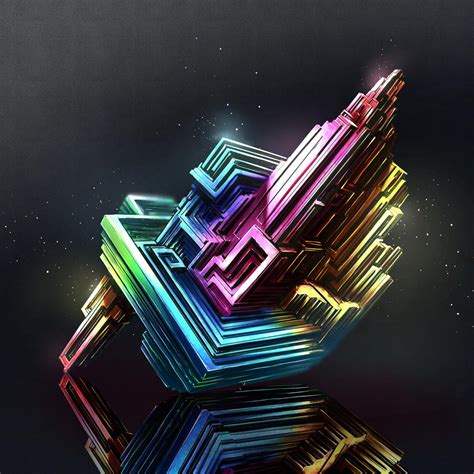 bismuth crystal , cluseller, digital,2019 : r/Art