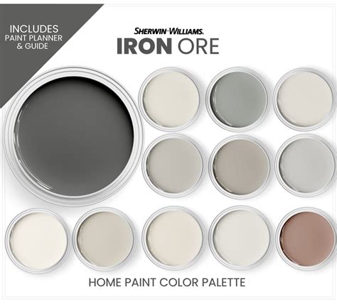 Iron Ore Paint Color Palette With Coordinating Colors to Use - Etsy Ireland