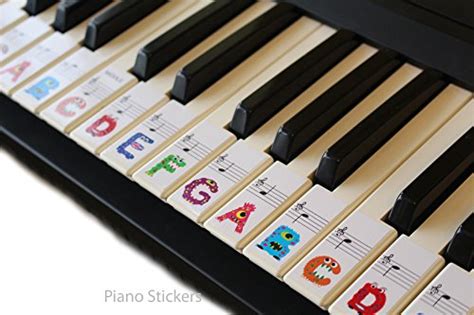 Keyboard or Piano Stickers 61 key set For Kids learn to play THE FUN WAY PSMW61 - Buy Online in ...