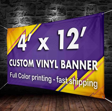 4x12' Custom Banners Vinyl Banner printing 13oz full | Etsy