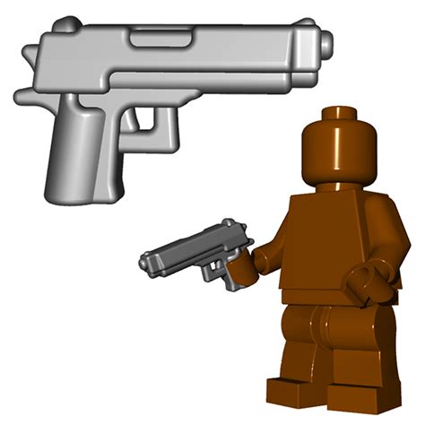 Combat Pistol Handgun for LEGO Minifigures – The Brick Show Shop