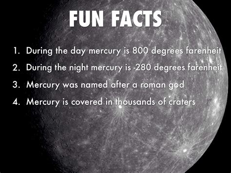 Planet mercury facts