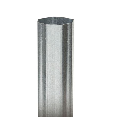 Amerimax Home Products 3 in. Round Corrugated Galvanized Downspout-4001600120 - The Home Depot