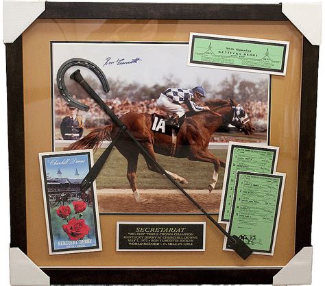 Ron Turcotte Kentucky Derby Autographed Secretariat 16x20 Shadow Box ...