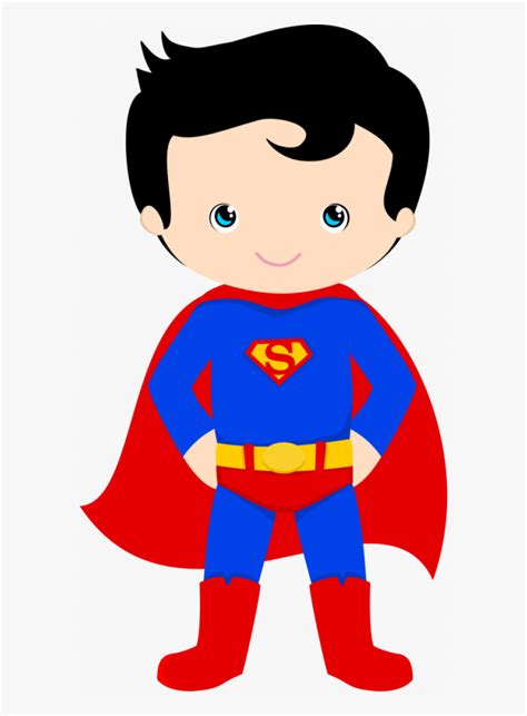 Transparent Superhero Cape Clipart - Cute Superman Clipart, HD Png Download - kindpng