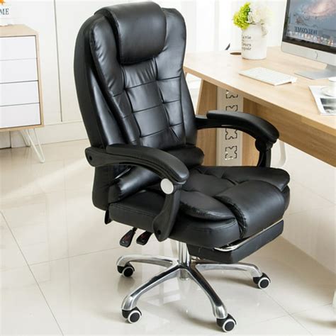 High Back Executive Chair 150kg Capacity Extra Padded Ergonomic Office Chair with Massage PU ...