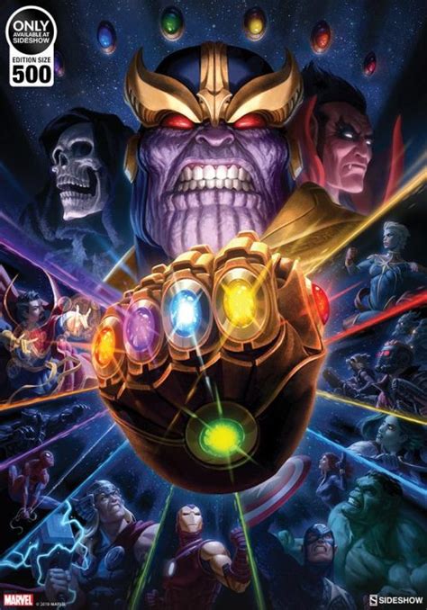 Marvel Infinity Gauntlet and Thanos Art Print - Comic Concepts