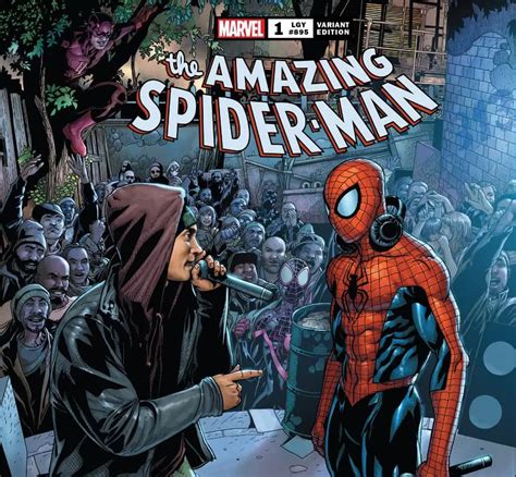 Eminem rap battles Spider-Man in new 'Amazing Spider-Man' #1 variant cover • AIPT