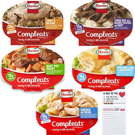 Hormel Compleats Ready to Eat Meals Variety Pack of 5 | Microwavable Ready Meals | Pre Packaged ...