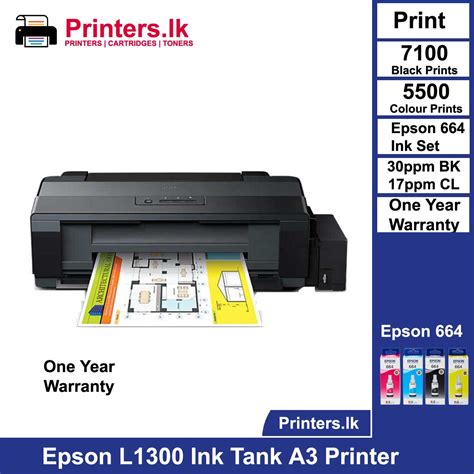 Epson L1300 Ink Tank A3 Printer @ Printers.lk [Pvt] Ltd