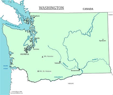 Washington State Map - Map of Washington and Information About the State