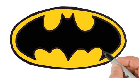 How to Draw Batman Logo Easy