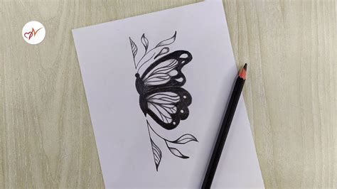 Butterfly Pencil Drawing