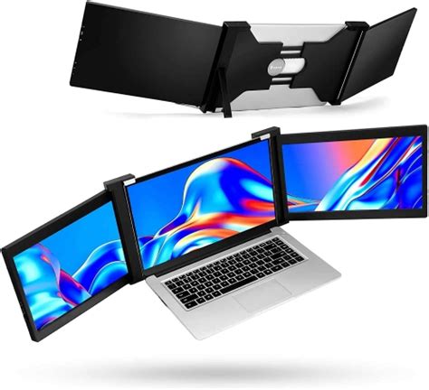 Portable Triple Screen Laptop Workstation External Monitor