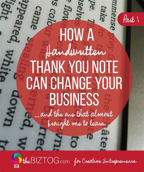 How a Handwritten Thank You Note Can Change Your Business (and the one ...