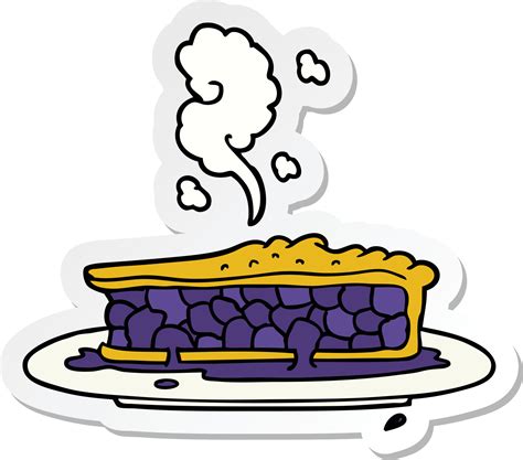 sticker of a cartoon blueberry pie 11679646 Vector Art at Vecteezy