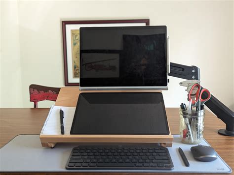 I built a monitor arm mount for my SB2 : r/Surface