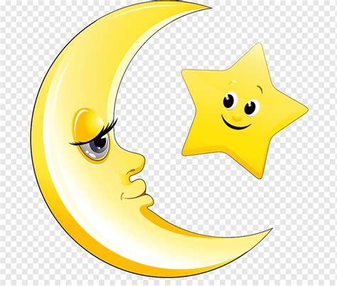 Star and crescent Moon, star, smiley, canvas, cartoon png | PNGWing