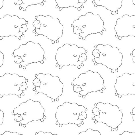 Cute Baby Sheep Pattern Hand Drawn Style, Baby Drawing, Sheep Drawing, Hand Drawing PNG and ...