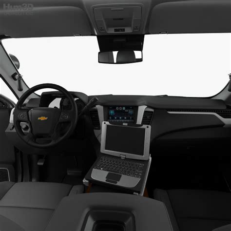 Chevrolet Tahoe Police with HQ interior 2017 3D model - Vehicles on Hum3D