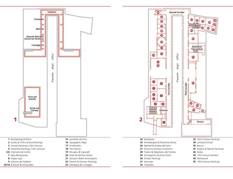 Plan of the Uffizi Gallery, Florence | Galleries architecture, Uffizi gallery, How to plan