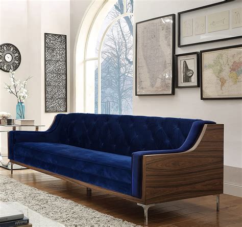 Navy Blue Velvet Sofa | Cabinets Matttroy