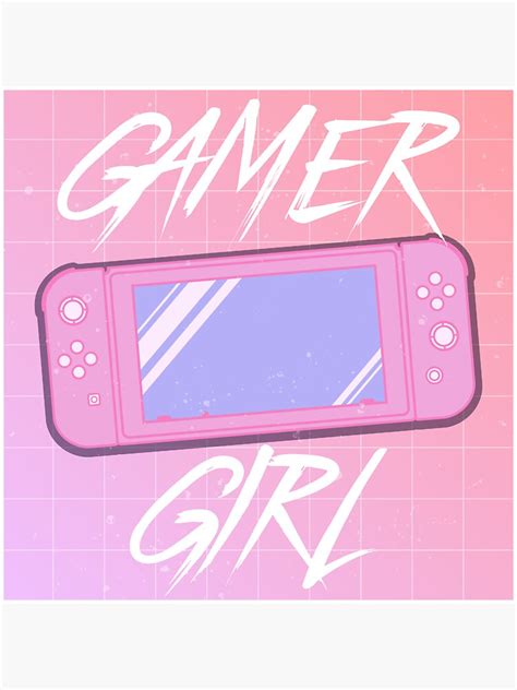 "Gamer Girl Cute Pastel Kawaii Retro Anime Aesthetic Gaming" Sticker ...