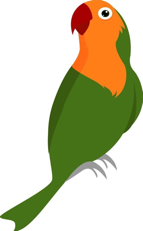 Green parrot, illustration, vector on white background. 13778185 Vector Art at Vecteezy