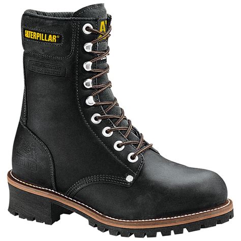 Men Black Steel Toe Boots