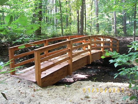 Wooden Garden and Pond bridges can be used as a trail bridges Backyard Bridges, Outdoor Bridges ...