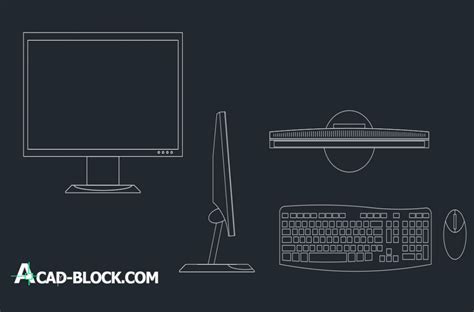 CAD LCD computer DWG - Free CAD Blocks