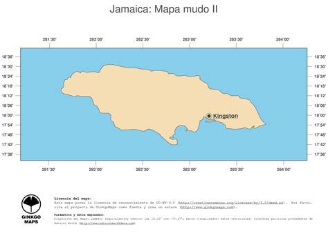 Jamaica Mapa Capital