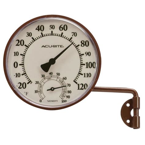 Shop AcuRite Wireless Indoor/Outdoor Brass Thermometer at Lowes.com